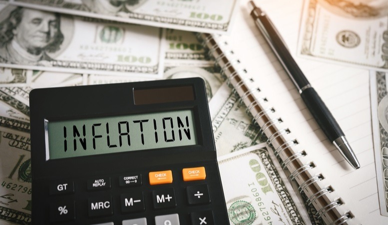 inflation written on a calculator
