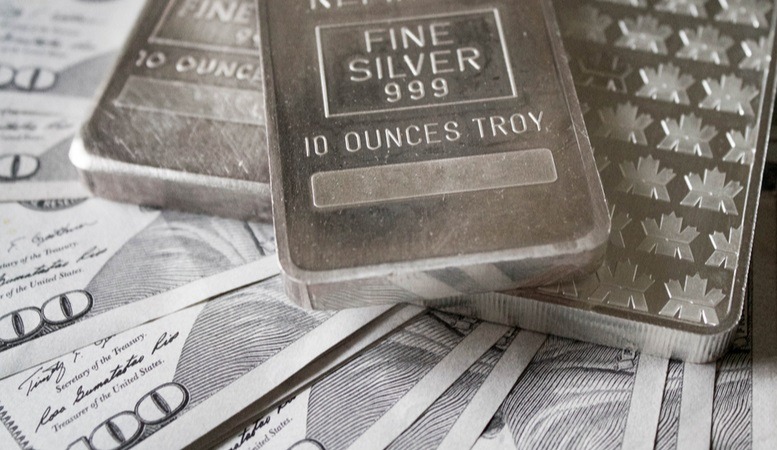 silver bars weighing ten troy ounce