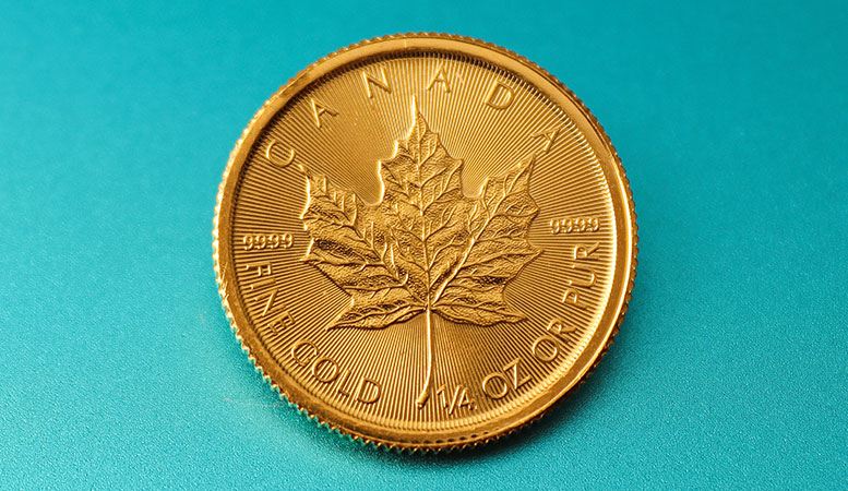 quarter ounce canadian maple leaf gold coin