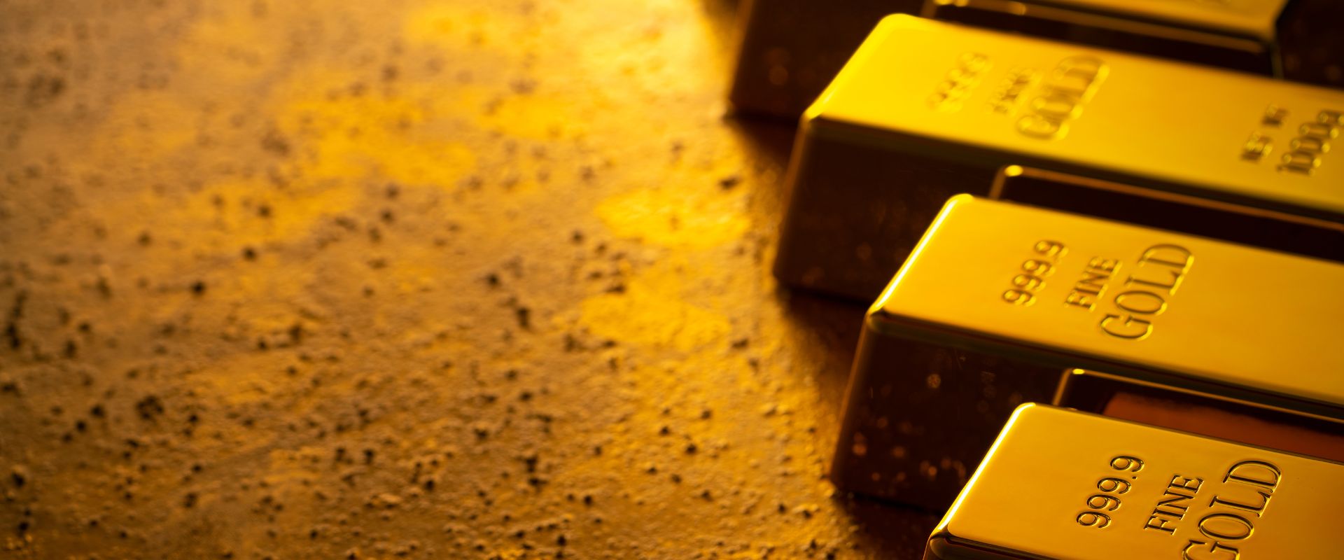 gold bars arranged in the ground