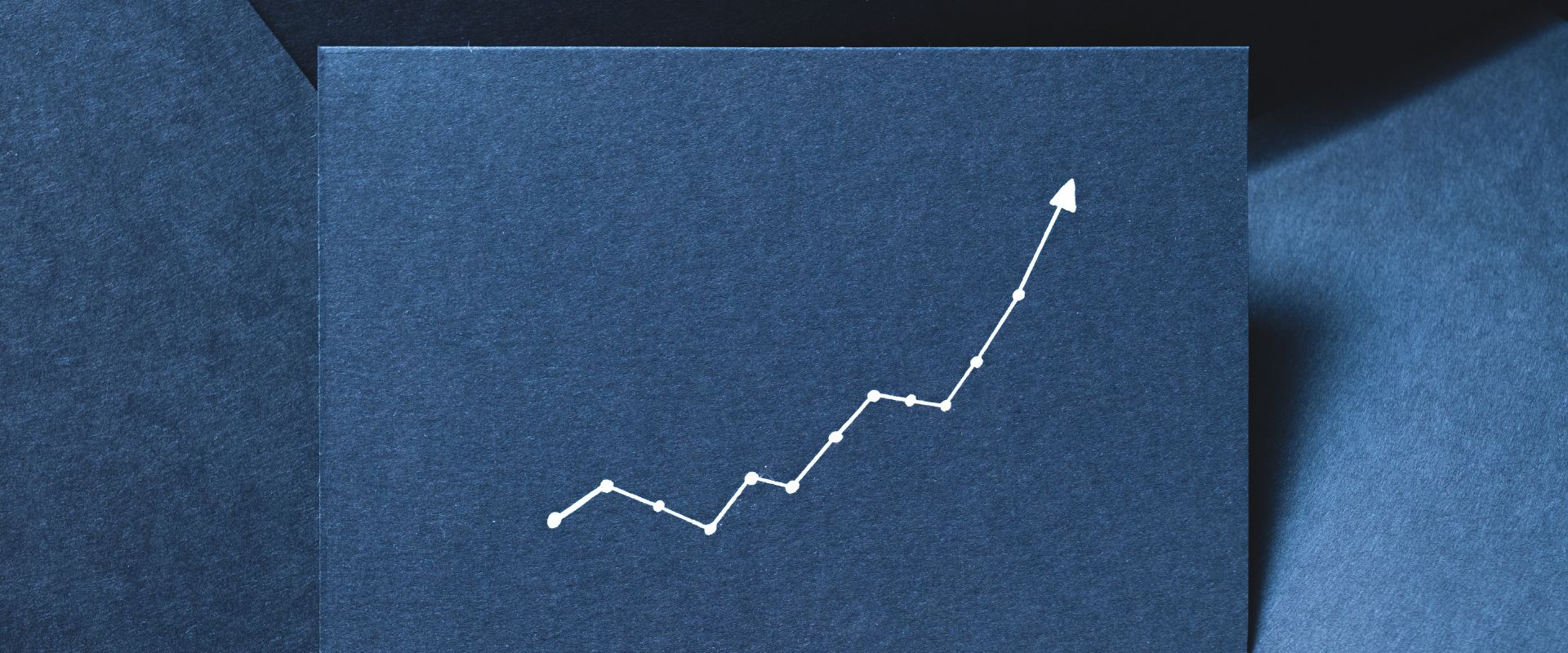 graph growth increase in blue back drop